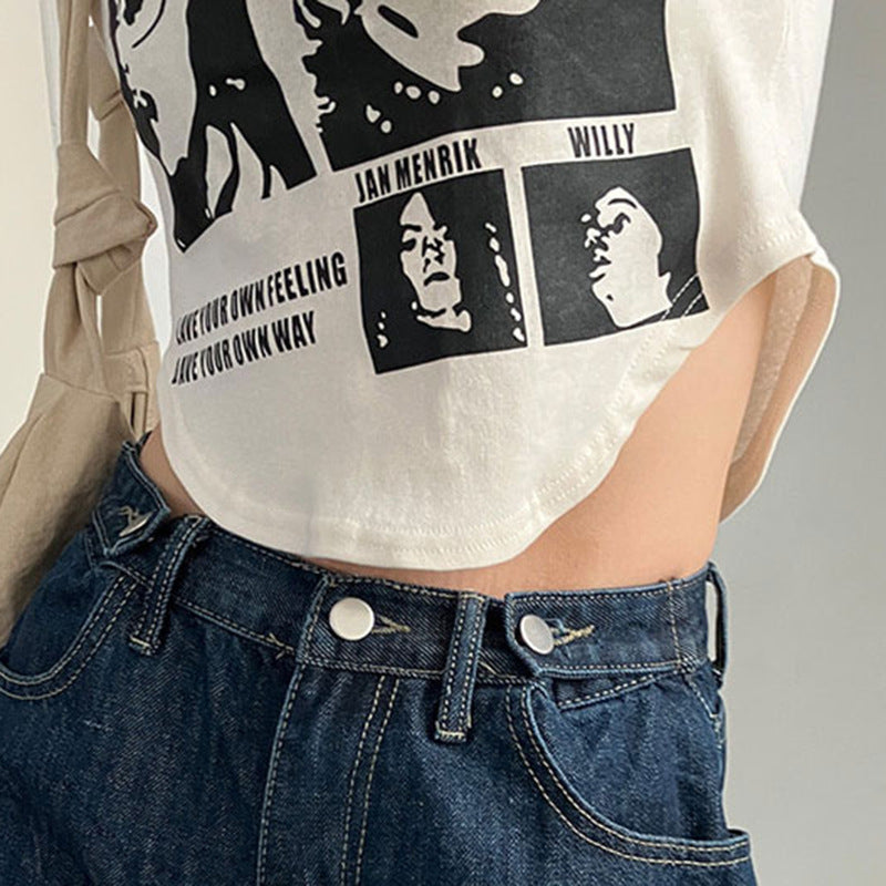 Women’s Retro Graphic Short Sleeve Top