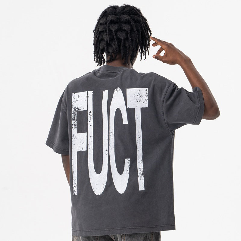 Men’s Letter Print Heavy Cotton T-Shirt