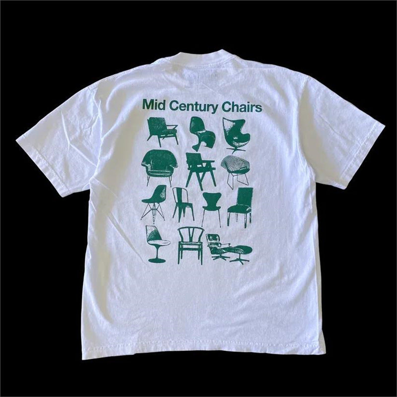Men’s Oversized Heavy Cotton Retro Graphic T-Shirt