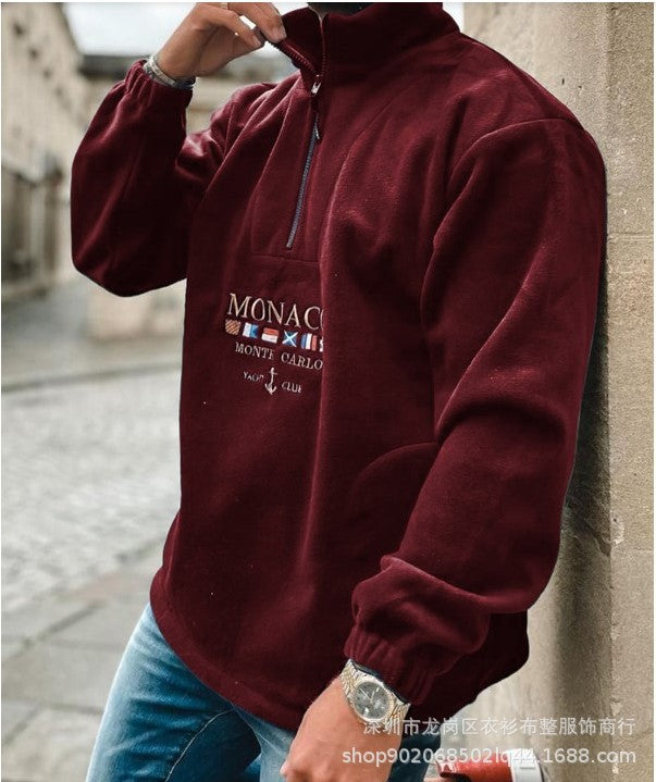 Men’s Embroidered Letter Hoodie