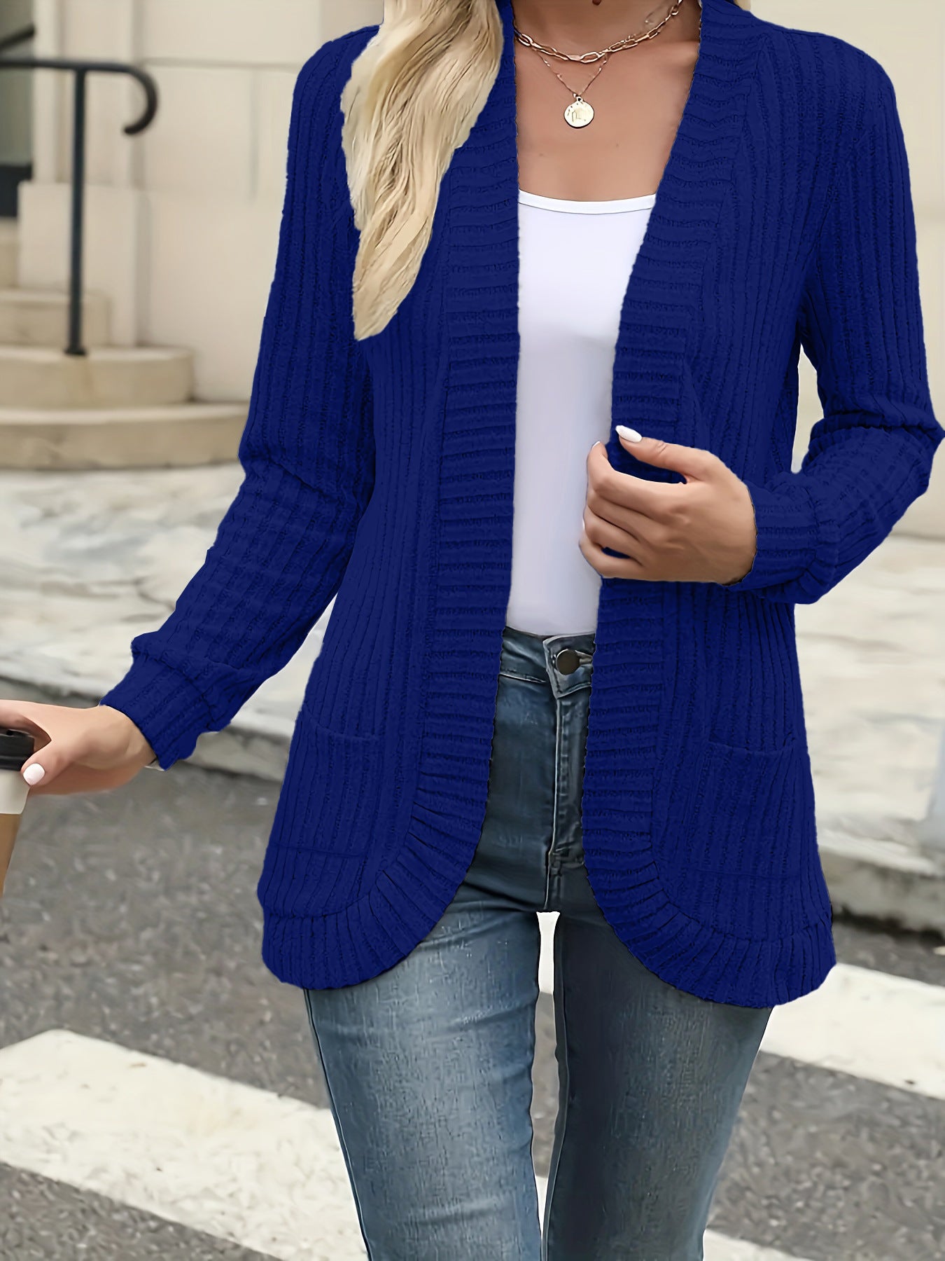 Women’s Textured Patchwork Cardigan