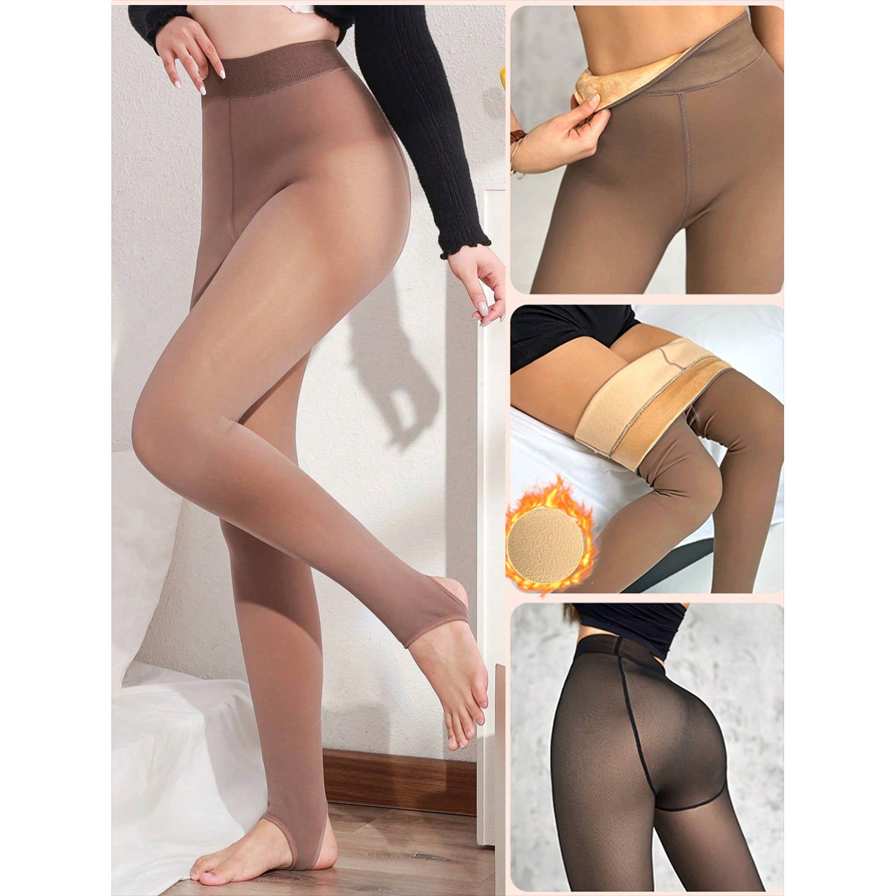 Women’s Sheer Fleece-Lined Leggings