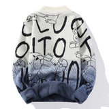 Men’s Warm Gradient High-Neck Knit Sweater