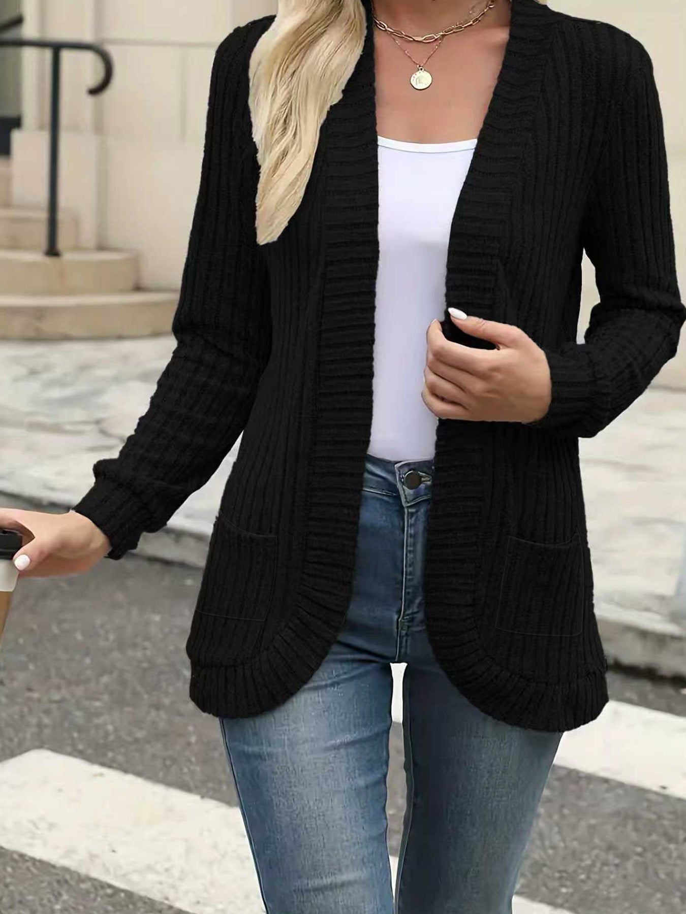 Women’s Textured Patchwork Cardigan