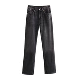 Men’s Washed Straight-Leg Denim Jeans