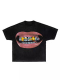 Men’s Lip Print Graphic T-Shirt