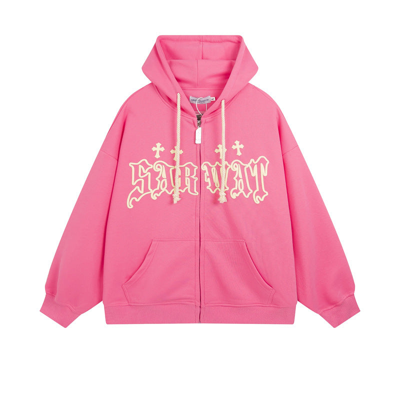 Women's Unisex Streetwear Zip-Up Hoodie