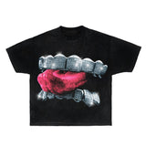 Men’s Lip Print Graphic T-Shirt