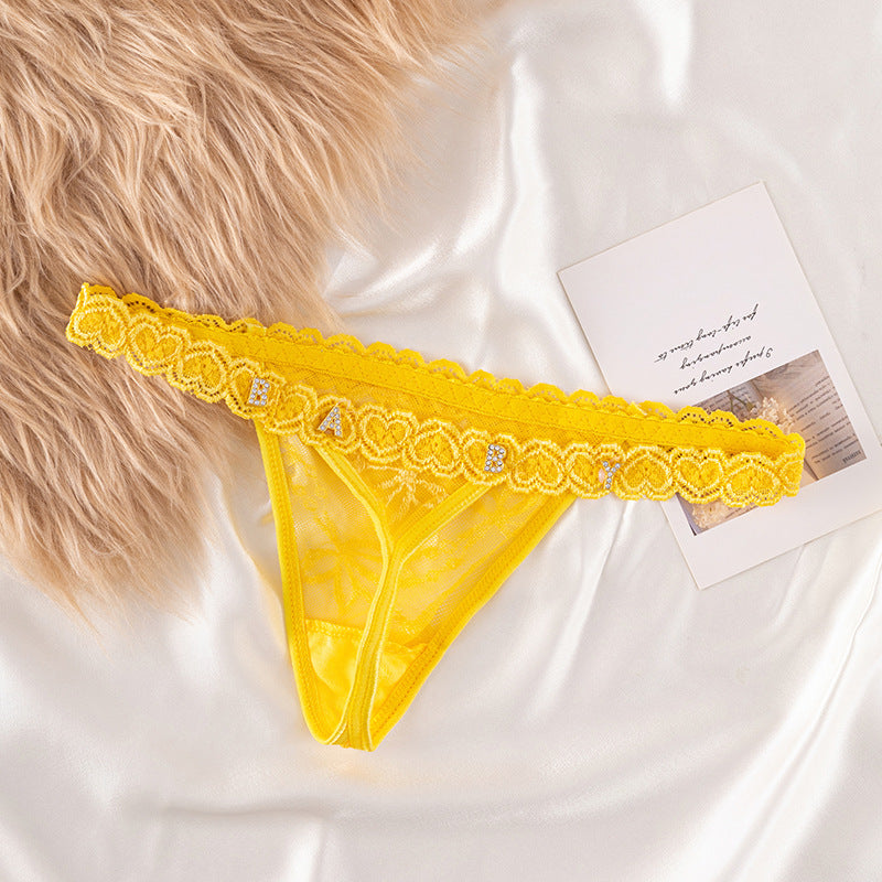 Women’s Sheer Heart Lace Thong