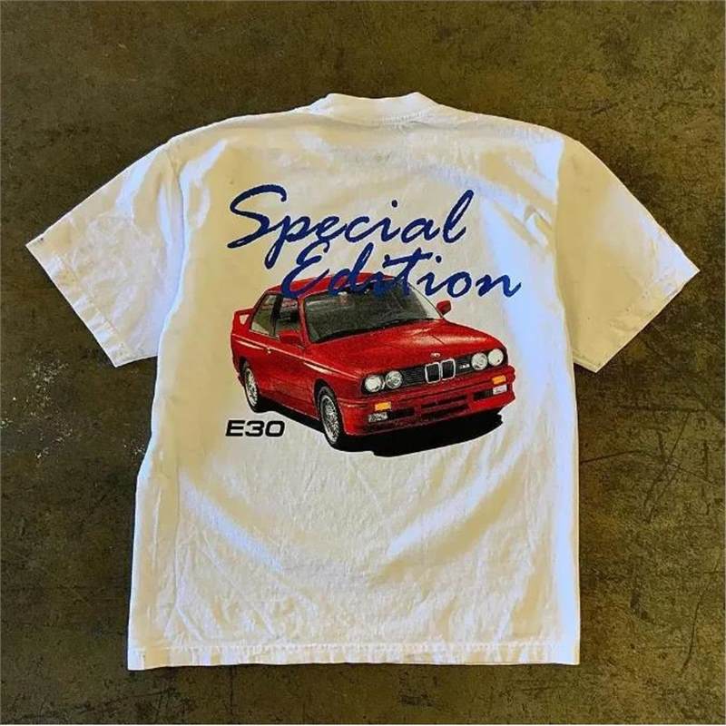Men’s Oversized Heavy Cotton Retro Graphic T-Shirt