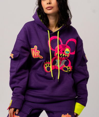 Women’s Graphic Purple Pullover Hoodie
