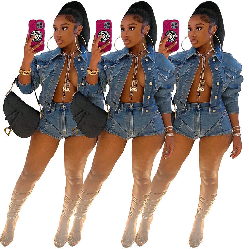 Women's Denim Leisure Suit
