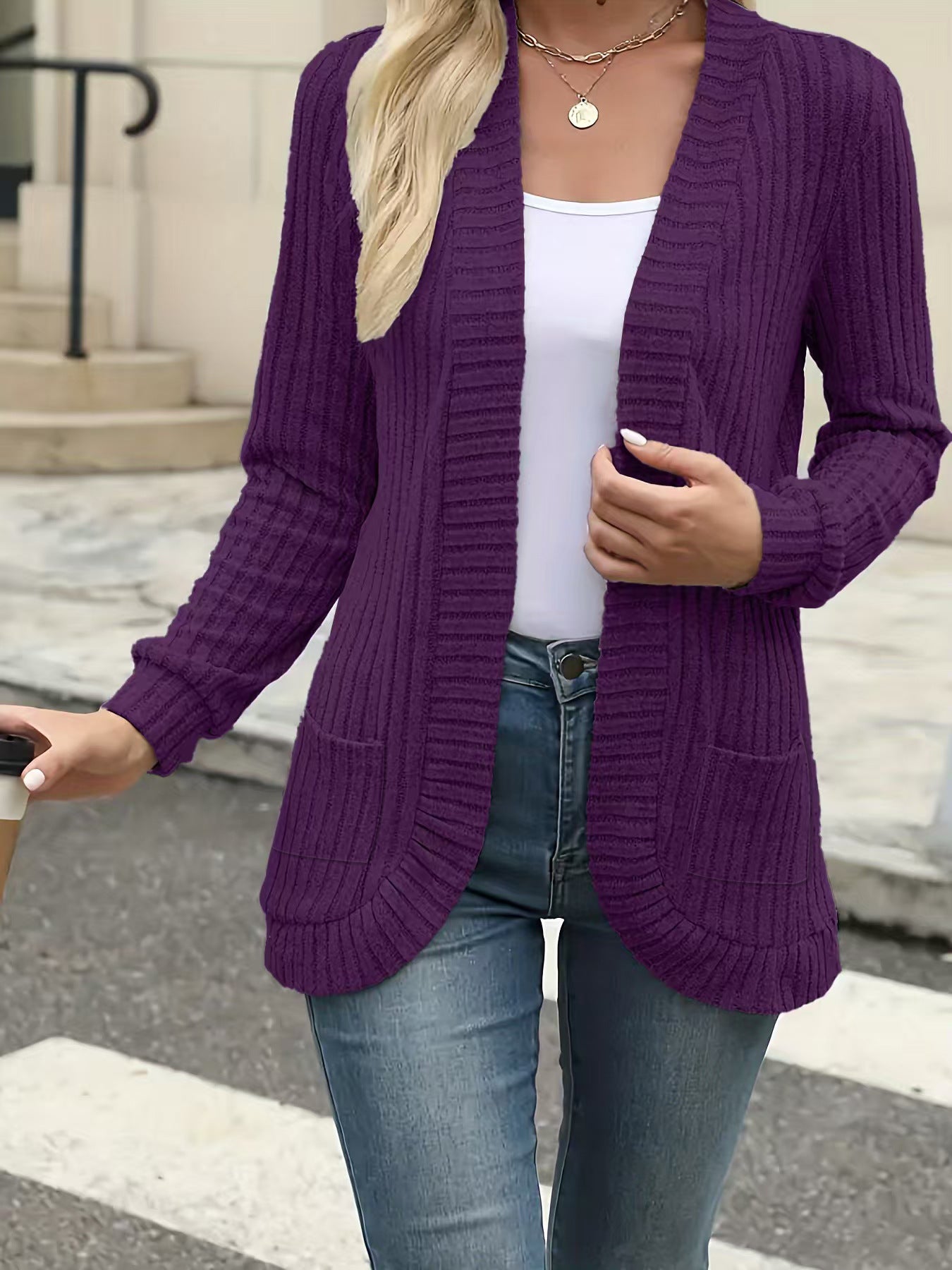 Women’s Textured Patchwork Cardigan