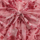 Women’s Floral V-Neck Long-Sleeve Top