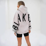 Women’s Printed Thickened Fleece Hoodie