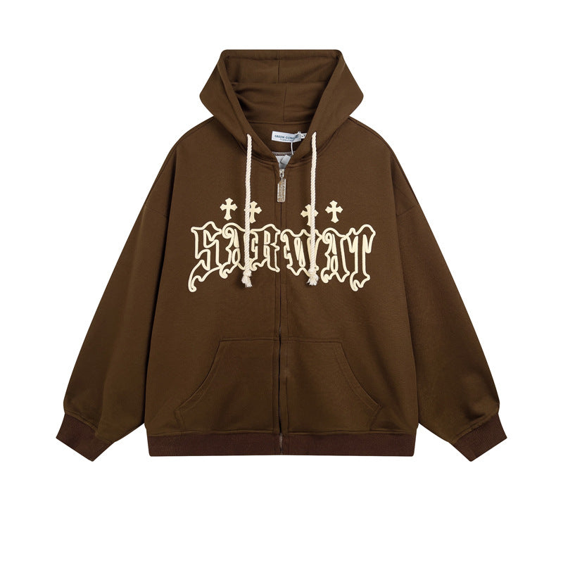 Women's Unisex Streetwear Zip-Up Hoodie