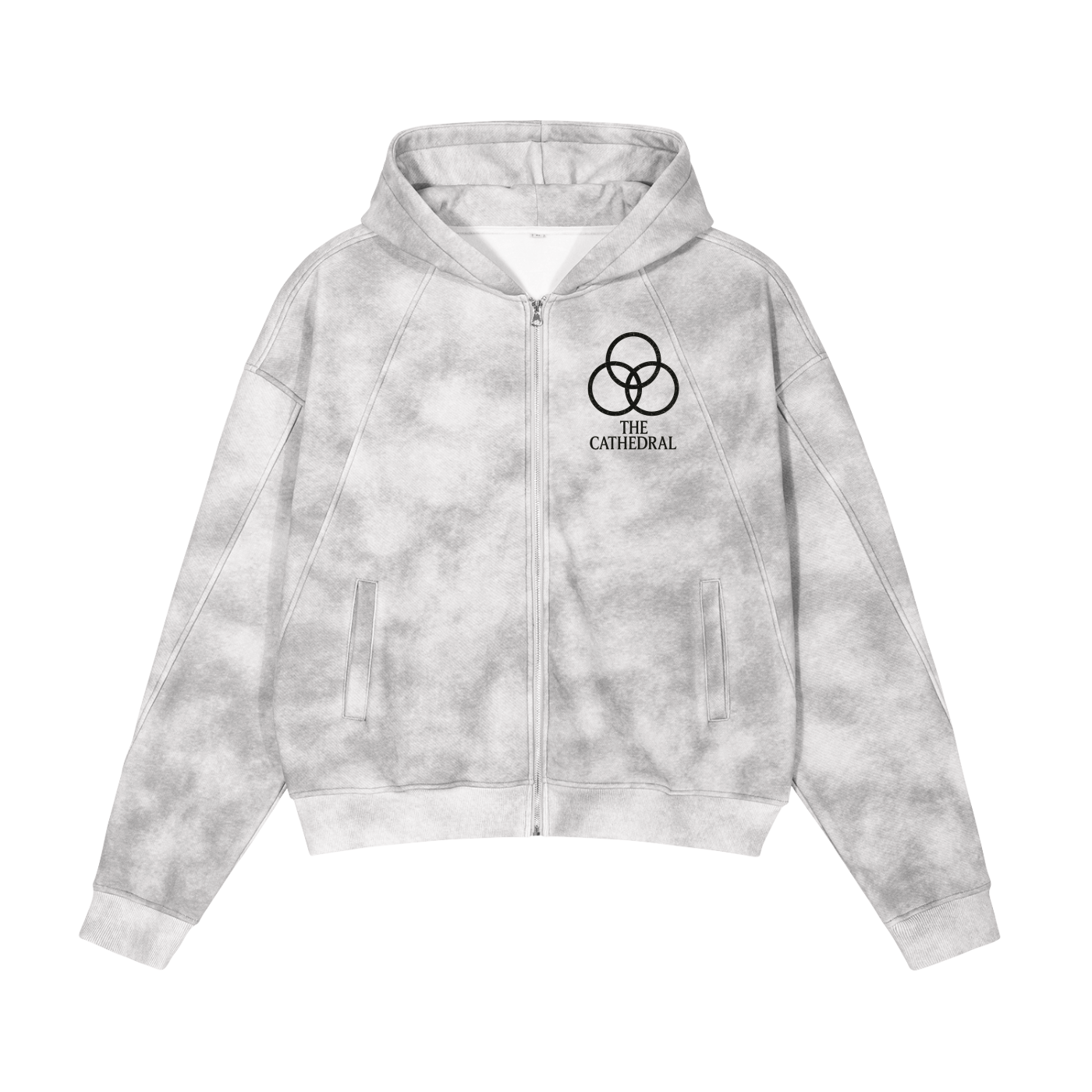 Men's The Cathedral Dirty Washed Zip-Up Fleece Hoodie
