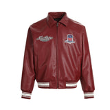 Men’s PU Leather Bomber Jacket