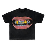 Men’s Lip Print Graphic T-Shirt