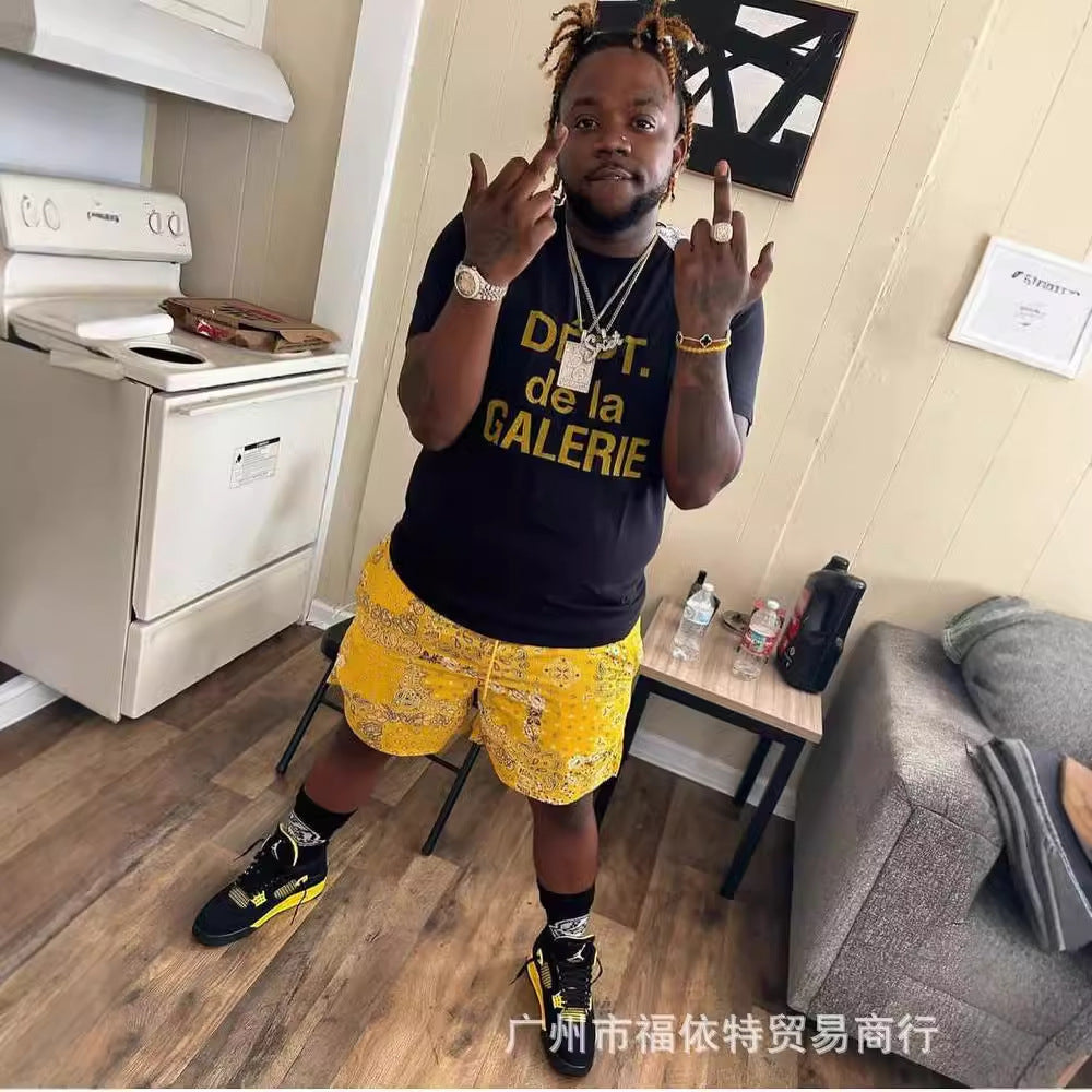 Men's Classic Letter Slogan Gradient T-Shirt