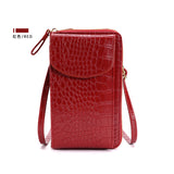 Women’s Vertical Leather Crossbody Phone Bag
