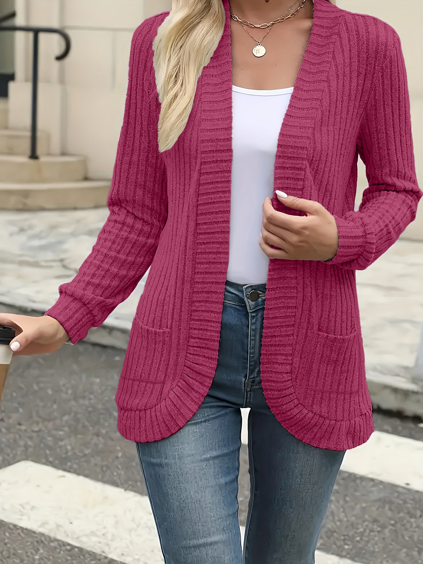 Women’s Textured Patchwork Cardigan