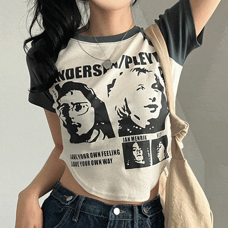 Women’s Retro Graphic Short Sleeve Top
