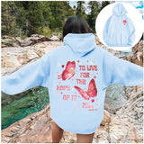 Women’s Off-Shoulder Love Graphic Hoodie