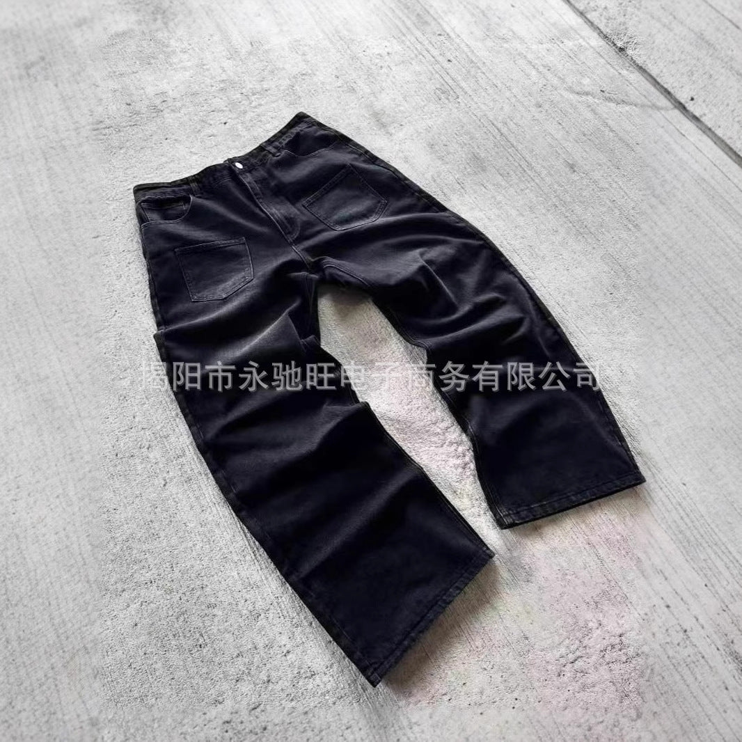 Men’s Distressed Floral Denim Jeans