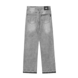 Men’s Washed Straight-Leg Denim Jeans