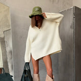 Women’s High-Neck Zip Sweater