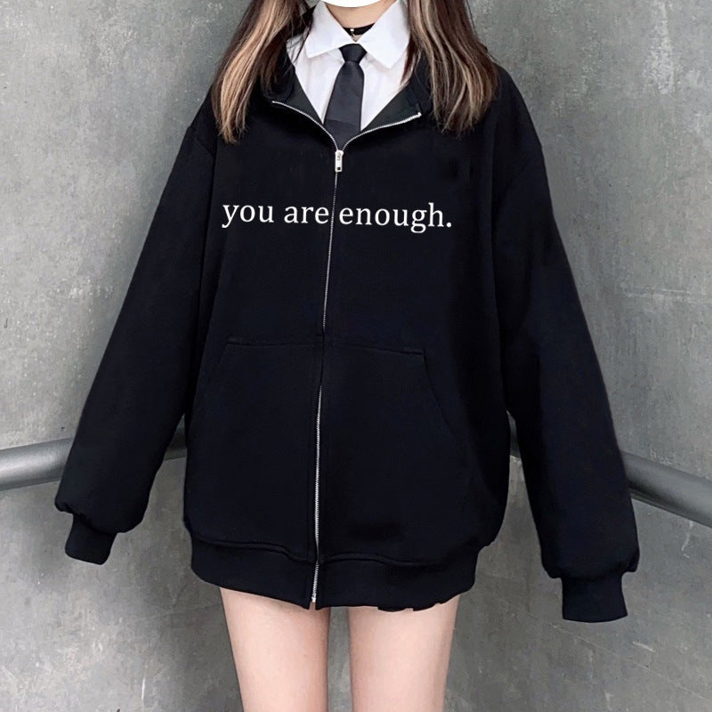 Women's Girls’ Oversized Zip-Up Hoodie Jacket