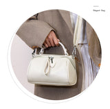 Women's Genuine Leather Boston Bag