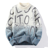 Men’s Warm Gradient High-Neck Knit Sweater