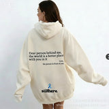 Men’s Oversized Kangaroo Pocket Letter Print Hoodie