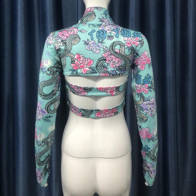 Women’s Backless Slim Fit Long Sleeve Top