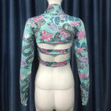 Women’s Backless Slim Fit Long Sleeve Top