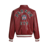 Men’s PU Leather Bomber Jacket