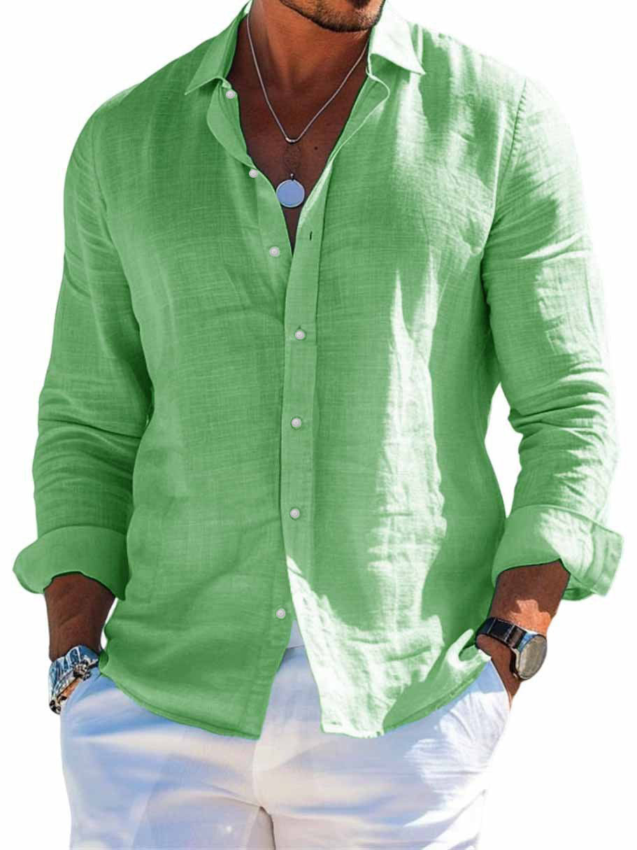 Men’s Hawaiian Print Button-Up Shirt