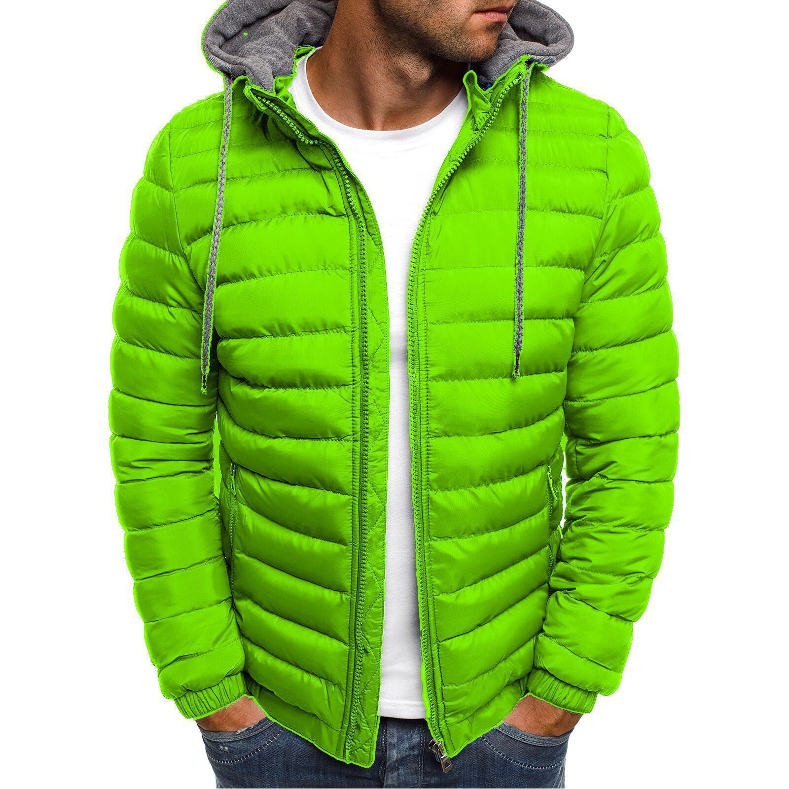 Men’s Hooded Short Warm Fit Padded Jacket